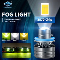 Nebels chein werfer Projektor linse Drei Farben Scheinwerfer 3570 CSP Chip Laser LED Scheinwerfer H4 H7 9005 9006 H11 LED Scheinwerfer Auto