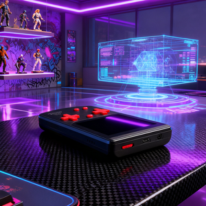 GAMINJA 8 位经典视频游戏机内置 500 款游戏手持式街机游戏机便携式迷你游戏机 - Product Image 6