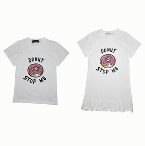 Patrón <span class=keywords><strong>de</strong></span> letras Ropa <span class=keywords><strong>de</strong></span> madre e <span class=keywords><strong>hija</strong></span> Venta al por mayor Conjuntos <span class=keywords><strong>de</strong></span> ropa familiar Mamá Bebé Camisetas <span class=keywords><strong>de</strong></span> algodón Trajes <span class=keywords><strong>a</strong></span> juego para la familia - Product Image 6