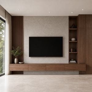 Mueble <span class=keywords><strong>de</strong></span> <span class=keywords><strong>TV</strong></span> Moderno Personalizado <span class=keywords><strong>de</strong></span> <span class=keywords><strong>Madera</strong></span> con Consola <span class=keywords><strong>Flotante</strong></span> Montada en la Pared y Estantes Integrados <span class=keywords><strong>para</strong></span> Proyectos <span class=keywords><strong>de</strong></span> Salas <span class=keywords><strong>de</strong></span> Estar <span class=keywords><strong>de</strong></span> Lujo - Product Image 2