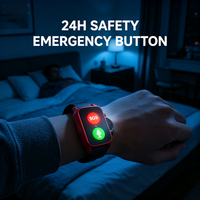 Bracelet intelligent de suivi pour personnes âgées, alarme d'urgence SOS, détection de chute, surveillance du sommeil, fréquence cardiaque, tension artérielle, montre senior étanche
