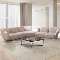 Sofá de Estilo Italiano Minimalista y Moderno para Sala de Estar o Villa, con Forma Irregular, Sofá para Recepción/Área de Descanso