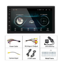 HC8163 7 Inci 2+32GB Quad Core Pemutar DVD Mobil 2din Pemutar Radio GPS dengan Layar Sentuh Stereo Mobil Android 14 Mendukung Wifi Carplay