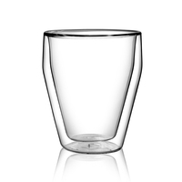 Tasse à café en verre borosilicate à double paroi - Écologique et réutilisable - 240 ml - Tasse à jus, thé, lait pour la rentrée scolaire