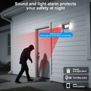 Lampe <span class=keywords><strong>de</strong></span> <span class=keywords><strong>sécurité</strong></span> extérieure intelligente avec capteur <span class=keywords><strong>de</strong></span> mouvement PIR, étanche, 1080P, Wifi sans fil, IP, caméra LED pour cour - Product Image 2