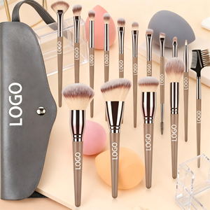Ensemble de pinceaux de <span class=keywords><strong>maquillage</strong></span> vegan personnalisé portable de 15 pièces avec sac, poils super doux, faibles commandes minimales pour le visage et les yeux - Product Image 6