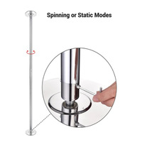 Perche Portable avec tambour fixe et socle, kit de pole dance pour la maison