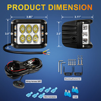 Barra de Luz LED NAO de 12V 24V y 4 Pulgadas para Wrangler Accord 4x4 SUV Camiones Todoterreno, IP68 Impermeable, Luz Estroboscópica Intermitente