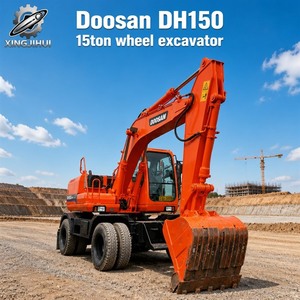 Excavatrice sur pneus Doosan Dh150-7/Dx150 d'occasion en bon état en stock Moteur d'origine 103 kW 13520 kg - Product Image 1