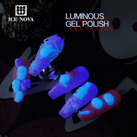 ICE NOVA Gel lumineux vernis lueur sous le ciel nocturne spécialement pour les célébrations de vacances Hema/Tpo/Hpma gratuit Nail Art couleur douce