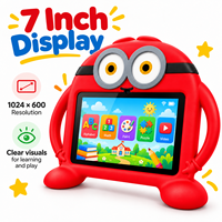 Tablet PC Android 7 Inci untuk Anak, Quad Core, Tablet Edukasi dengan Casing Kartun dan Kamera Ganda