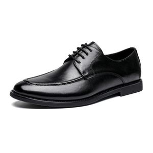 Chaussures en cuir pour hommes, en cuir véritable, décontractées, à lacets, mocassins, style britannique, Oxfords, basses, respirantes - Product Image 2