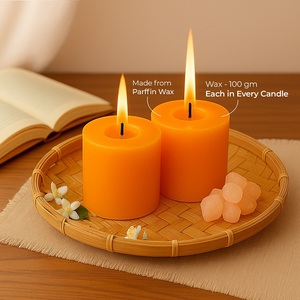 2 Inch Pillar <b>Candles</b> <b>Set</b> of 4 Premium Unscented Wax <b>Candles</b> for Home Decor Wedding Events Table Display and <b>Gifts</b> - Product Image 3