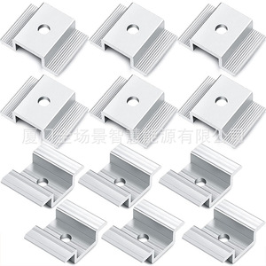 Colliers de fixation solaires en aluminium, 12 pièces, anodisés, pour l'installation de systèmes photovoltaïques - Product Image 1
