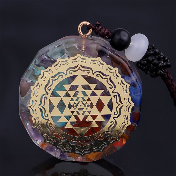 Chakra Necklace - Orgonite Meditation Pendant by Rinhoo