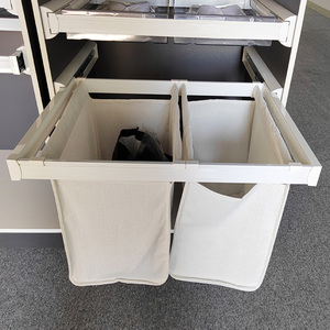 Lưu Trữ Tại Nhà 2 Phần Tủ Quần Áo Đôi Giặt <span class=keywords><strong>Hamper</strong></span> Kéo Ra - Product Image 2