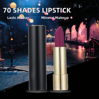 Vente en gros de haute qualité nouvelle mode 70 couleurs rouge à lèvres longue durée mat miroitant rouge à lèvres maquillage des lèvres végétalien