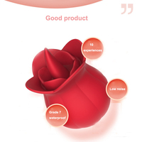 Rosen-Zungen-Leck- und Saugvibrator, Nippel-G-Punkt-Klitoris-Stimulator, 10-Frequenz Saugvibrator, Sexspielzeug für Frauen