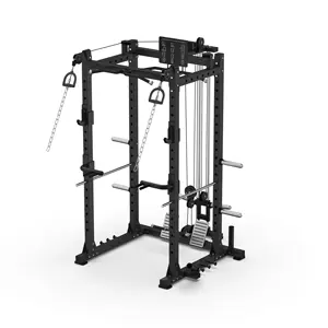 Home&Gym Exercise Fitness Equipment Multi Cage Combed Cable with Landmine&Plate Bar Rack