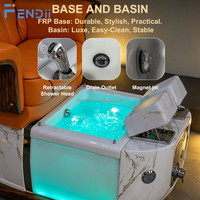 Matériel professionnel pour les ongles, mobilier, fauteuil de pédicure avec dossier inclinable réglable, spa pour les pieds, massage, pour se détendre