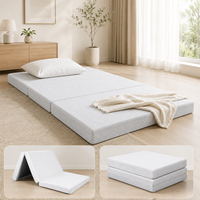 Matelas pliable pour parc de jeu bébé avec housse douce, lavable et confortable, matelas imperméable pour parc de jeu, matelas portable