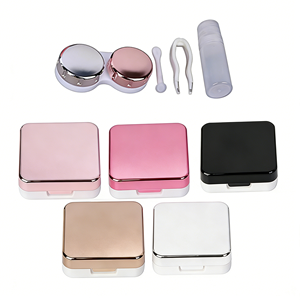 Semplice Mini Contenitore in Plastica per Lenti a Contatto, Custodia da Viaggio Multiuso per Lenti a Contatto, Prodotti Chimici Domestici Quotidiani - Product Image 1