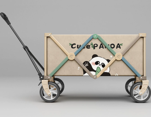 Robuuste, all-terrain 600D Oxford draagbare opvouwbare campingbank, transportkar, opbergwagen voor buitenpicknicks en stranden - Product Image 5