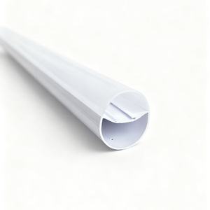 Ls <span class=keywords><strong>T5</strong></span> T8 hình elip kép màu <span class=keywords><strong>LED</strong></span> Đèn nhà ở màu trắng sữa nhựa với khe cắm thẻ PC Bìa đùn modling loại - Product Image 1