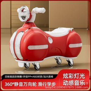 Childrens Scooter For 1-5 Years Old Kids With Lights And Music Swivel Wheels Red Color - Product Image 2