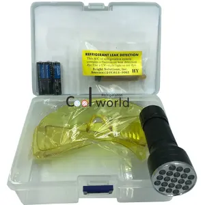 Auto Airconditioner Lek Detector, Auto Ac Lek Test Zaklamp 21 Led, Uv Zaklamp Koelmiddel Lek Detectie Tool Kit
