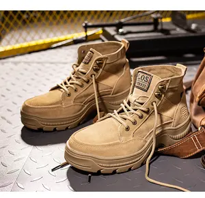 Botas de segurança para couro, sapatos de segurança industrial