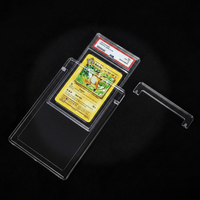 Présentoir de cartes gradées série P en acrylique magnétique ultra-transparent Premium 5+6+5mm