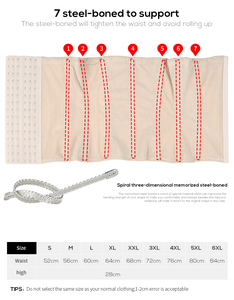 Điều Chỉnh Độ Đàn Hồi Mạnh Mẽ Phụ Nữ Thoáng Khí Phục Hồi Sau Sinh Shaper Sáu Ngực Eo Cinchers Eo Band - Product Image 4