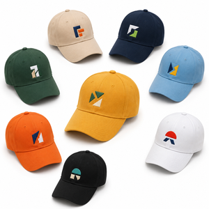 Custom Embroidered Flat Brim <b>Hook</b> And Loop Promotional Hats Caps Cotton Baseball Cap Custom Logo Corporate Gifts Giveaway - Product Image 1