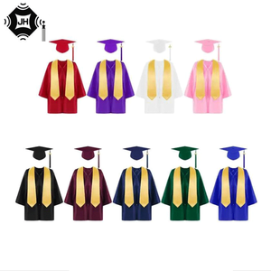 Toga <span class=keywords><strong>de</strong></span> Graduación Personalizada para Niños, Negra Mate, con Birrete y Borla - Product Image 6