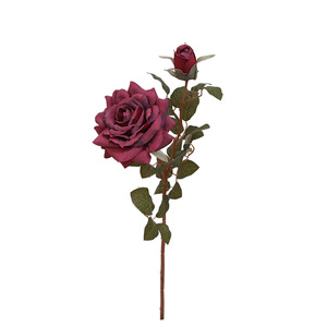 เชิงชิฮัวไค ชุดดอกไม้ประดับตกแต่งบ้านสไตล์ยุโรปสุดหรู ดอกชบาขนาดใหญ่ 2 ดอก งานแฮนด์เมดประณีต สำหรับตกแต่งโต๊ะอาหาร - Product Image 6