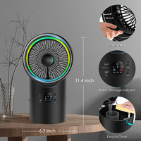 Ventilateur de poche USB mini refroidisseur d'air et d'eau portable 420 ml avec lumières LED colorées pour usage domestique
