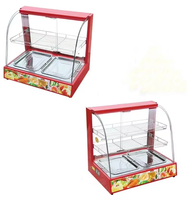 Vitrine Chauffante de Haute Qualité pour Aliments, Chauffe-Plat, Présentoir à Frites et Poulet Frit, Vitrine de Maintien au Chaud Professionnelle