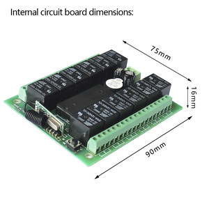 Dc12v 12ch channel10a <span class=keywords><strong>RF</strong></span> không dây điều khiển từ xa chuyển đổi hệ thống máy phát và máy thu/Đèn/cửa nhà để xe/Cửa chớp/cửa sổ - Product Image 6