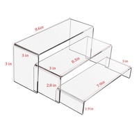 Risers acryliques transparents de qualité supérieure de 4mm d'épaisseur pour affichage de boulangerie Présentoir de buffet en acrylique en forme de U Étapes et étagères