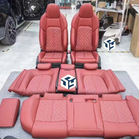 Sièges baquet de luxe sport racing pour voiture, avec panneau en fibre de carbone personnalisé et revêtement en cuir, version améliorée RS pour Audi A3 A4 A5 A6 A7 Q3 Q5