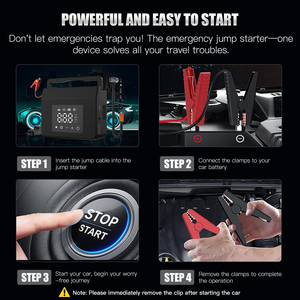 Arrancador de Coches 1200A con Compresor de Aire 150PSI 12V, Arrancador Portátil Inteligente para Coche/Automóvil, Batería de Polímero de Litio de 10000mAh, Banco de Energía - Product Image 6