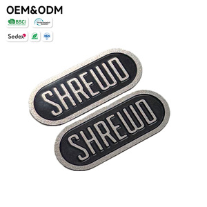 Étiquette en aluminium gravée en 3D CNC, de taille <span class=keywords><strong>mini</strong></span> ovale arrondie, légère, pour accessoires de sacs - Product Image 1