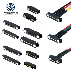 Водонепроницаемый латунный контактный разъем Pogo <span class=keywords><strong>Pin</strong></span> с шагом <span class=keywords><strong>2</strong></span>,5 мм, корпус из поликарбоната, магнитный, штекерный и гнездовой, <span class=keywords><strong>2</strong></span>-8 контактов - Product Image 1