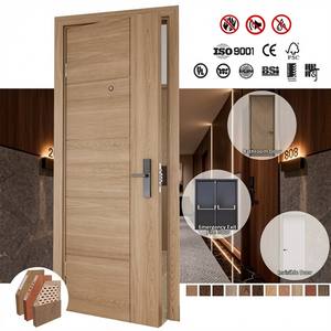 Puerta de Madera Maciza con Revestimiento Interior, Certificada para el Mercado Americano, Resistente al Fuego, con Apertura Manual, Fabricada en Guangdong - Product Image 4