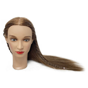 100% косметологии, настоящая человеческая Парикмахерская, Парикмахерская, тренировочная голова, манекен, кукла-манекен, манекен, голова-манекен - Product Image 4