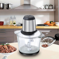 Hachoir à viande électrique multifonction en acier inoxydable, alimentation manuelle, capacité 2L, 2 vitesses, portable – Offre spéciale