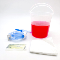 Kit de lavement médical jetable Amsino 1500 ml en PVC avec tube de lavement pour le nettoyage du côlon et sachet de savon