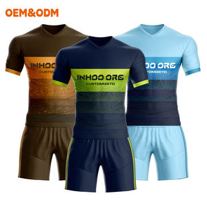 Unisex Custom Soccer Jersey Polyester Uniform mit Team Name & Logo Print OEM Service für Erwachsene - Product Image 5