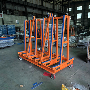 Carretilla de Plataforma de Acero Tipo A de 120x75cm, Capacidad de Carga de 1500kg, Plataforma de 3.5cm de Grosor, Ruedas con Núcleo de Hierro de 8 Pulgadas, Barandillas Extraíbles para Uso en Almacenes - Product Image 5